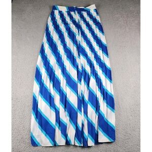 Lilly Pulitzer Tucker Skirt 8 Maxi Pleated Striped Resort Business Work Casual